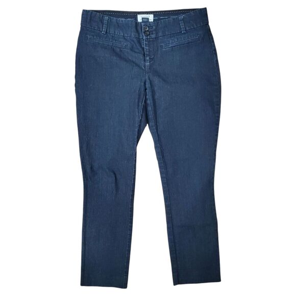 THE ESSENTIAL SLIM by Anthropologie Pants Womens 4 Black Denim Stretch Tapered - Picture 1 of 8